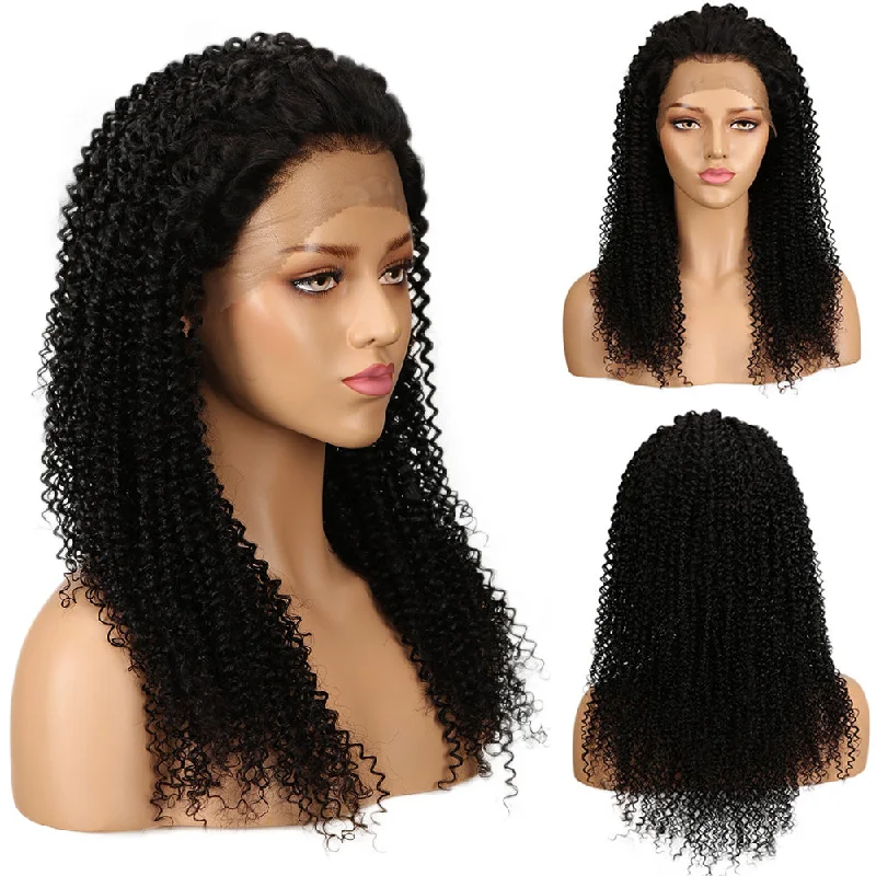 Brazilian Kinky Curly Wig Human Hair Wigs for Woman 4x4 Lace Closure Wig Brazilian Human Hair Wig 150% Density