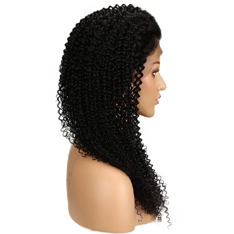 Brazilian Kinky Curly Wig Human Hair Wigs for Woman 4x4 Lace Closure Wig Brazilian Human Hair Wig 150% Density