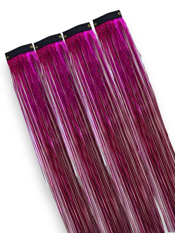 Magenta - Hair Tinsel Clip-Ins