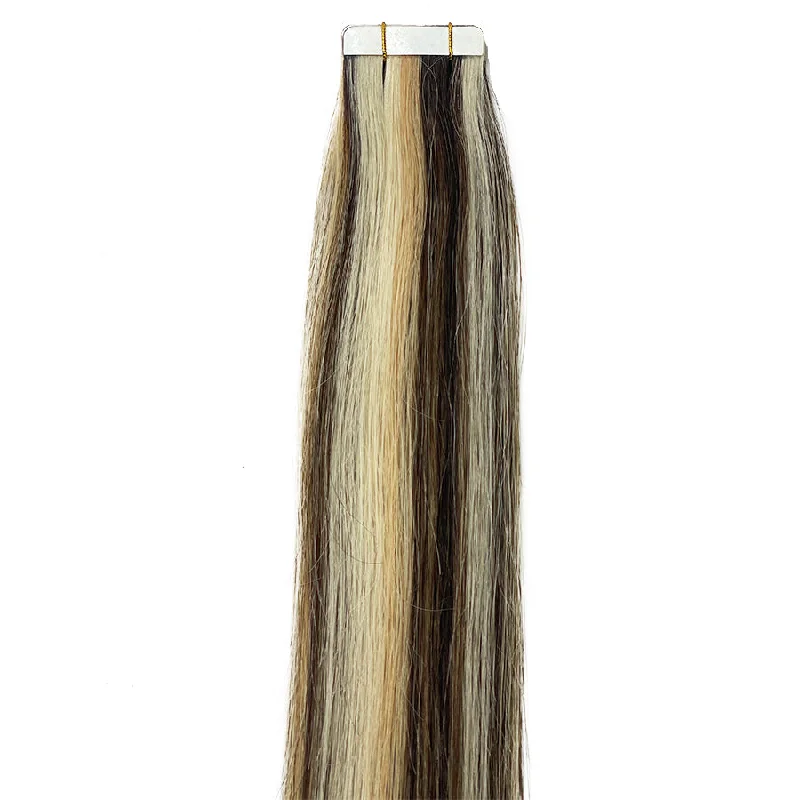 10A Straight Tape-In Human Hair Extension Color P4/27/613