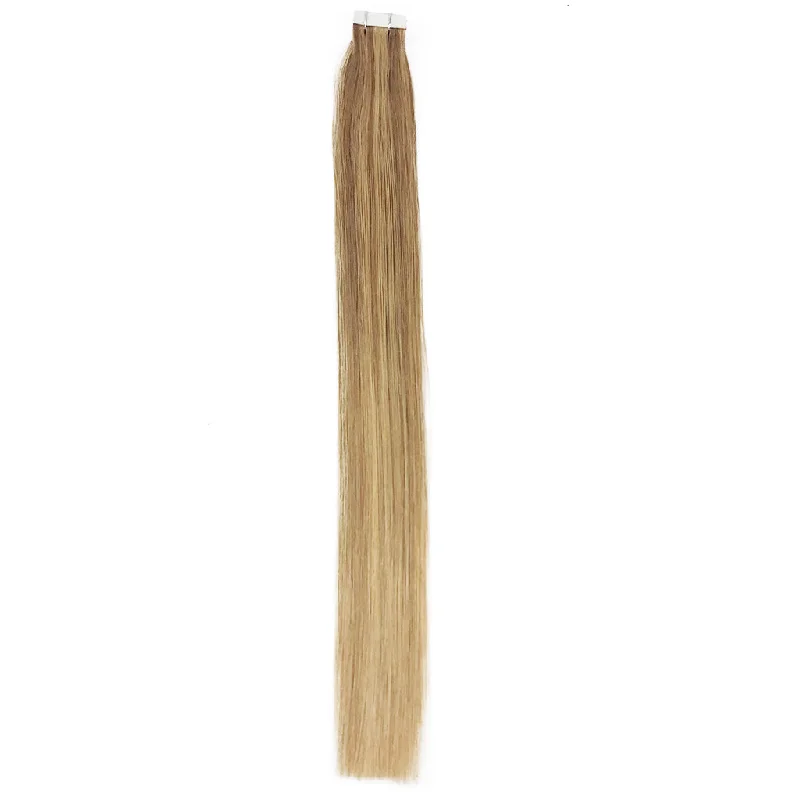 8A Straight Tape-In Human Hair Extension Color F24/27/17