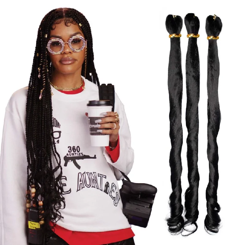 Darling Loose Body Waves Braids Hair Extensions Pre-Stretched 3X Pack 52""