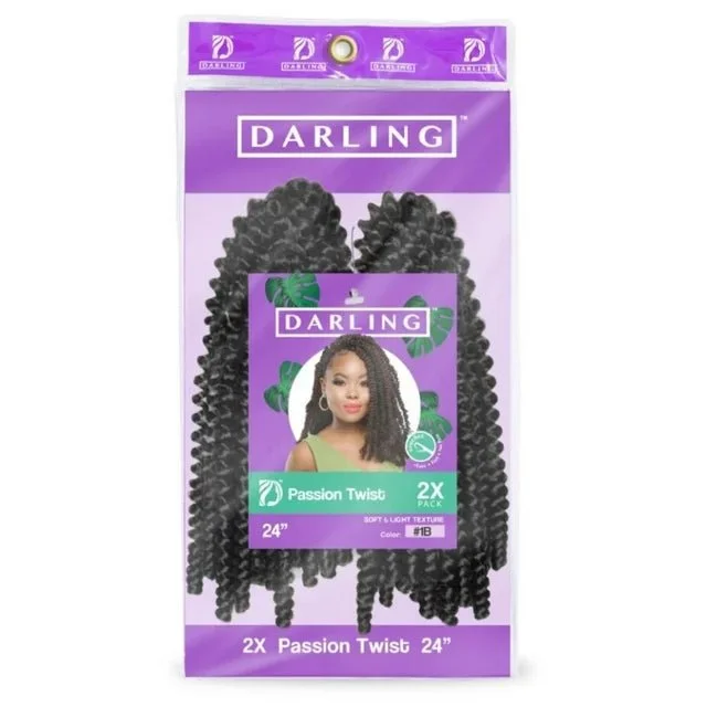 Darling Passion Twist Crochet Hair Extensions 2X Pack 24""