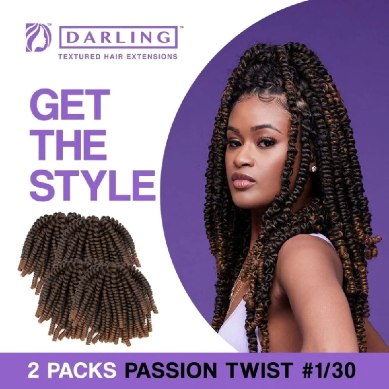 Darling Passion Twist Crochet Hair Extensions 2X Pack 24""