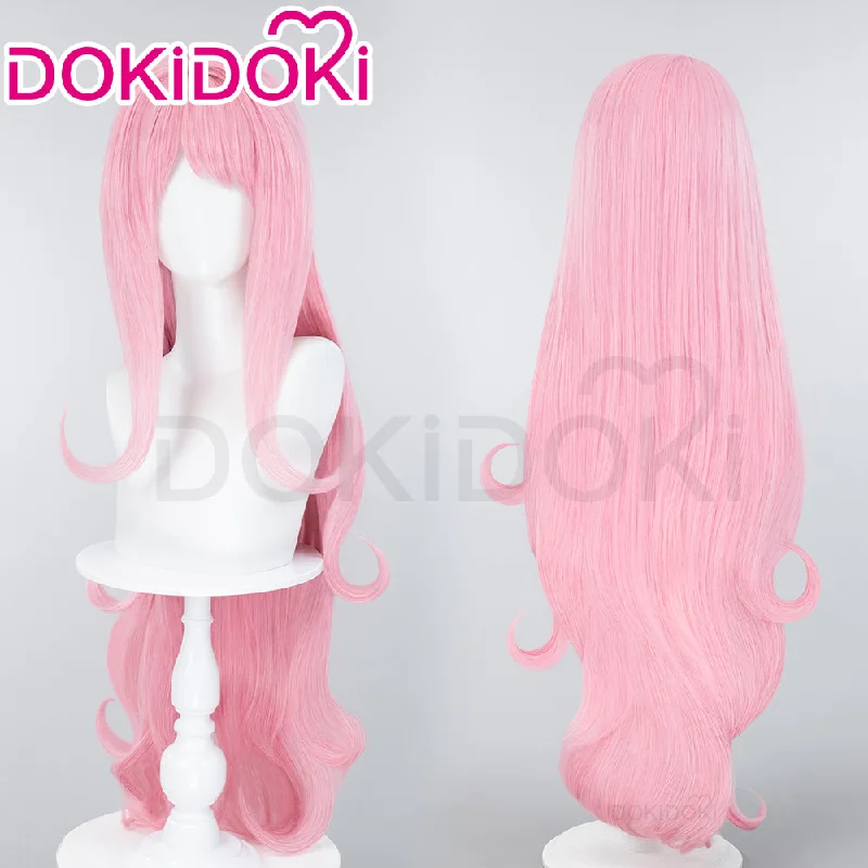 DokiDoki Anime Cosplay Wig Long Curly Pink Hair