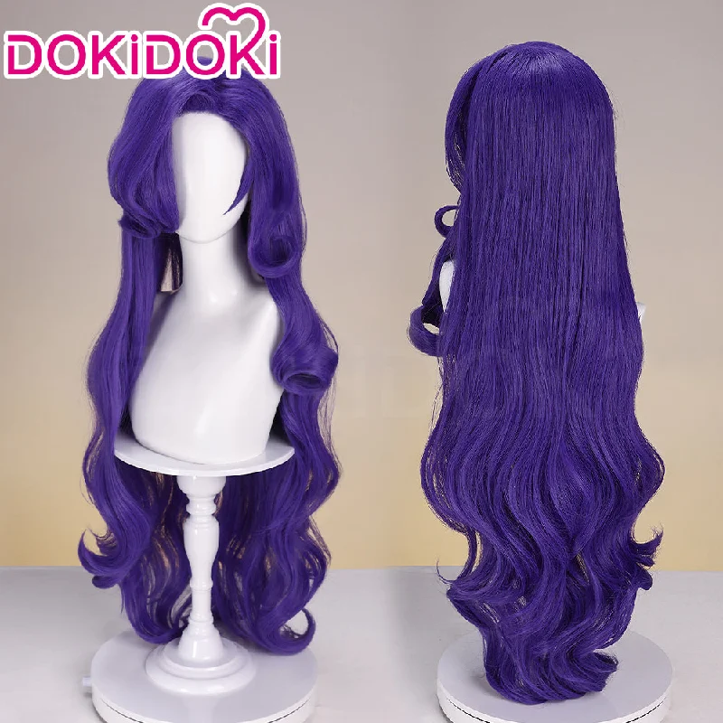 DokiDoki Anime Cosplay Wig Long Curly Purple Hair