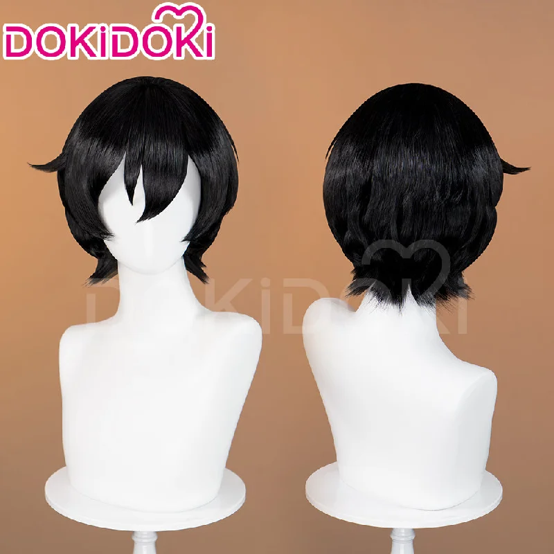 DokiDoki Anime Delicious in Dungeon Cosplay Izutsumi Wig Short Straight Black Wig Dungeon Meshi