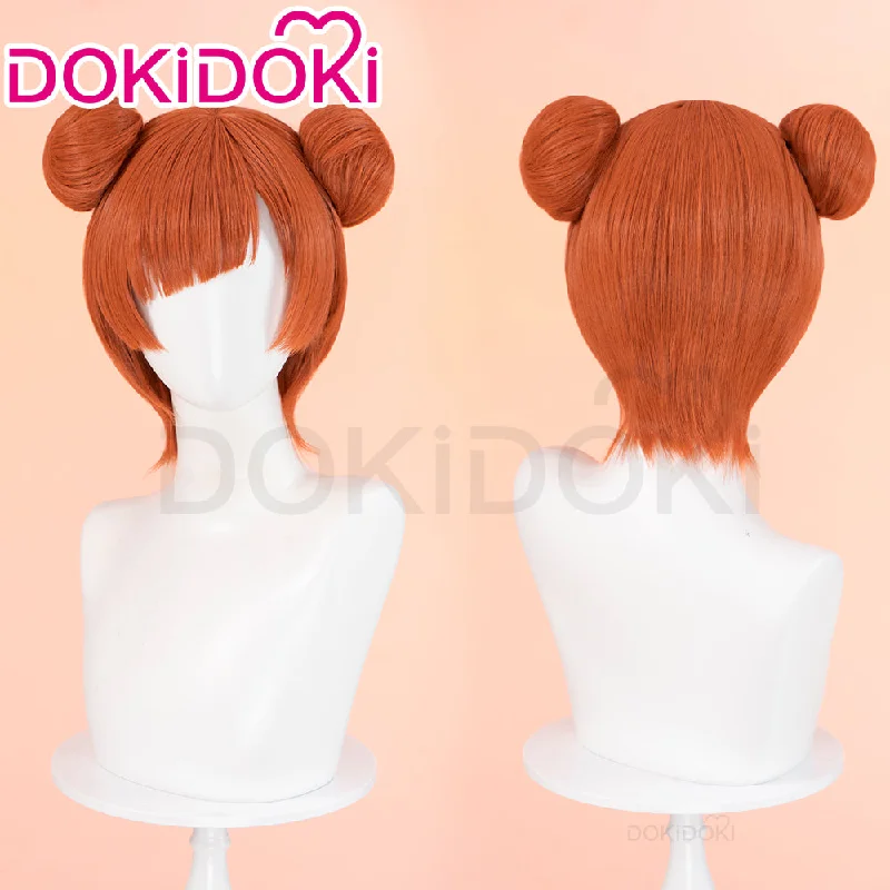 DokiDoki Anime Frieren: Beyond Journey's End Cosplay Laufen Wig Short Straight Orange Bun Hair