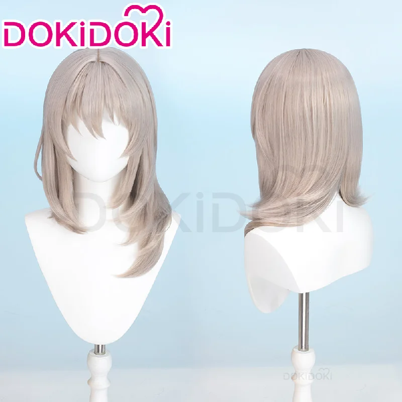 DokiDoki Anime Girls Band Cry Cosplay Momoka Kawaragi Wig Long Straight Grey Hair