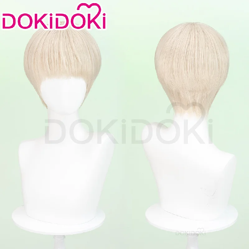 DokiDoki Anime Wind Breaker Cosplay Kajiren Wig Short Straight FlaxHair