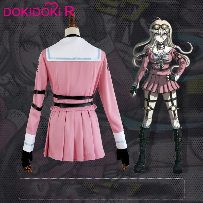 【In Stock】DokiDoki-R Game Danganronpa Cosplay Miu Iruma Costume Women Halloween Pink Danganronpa V3: Killing Harmony Cosplay Costume