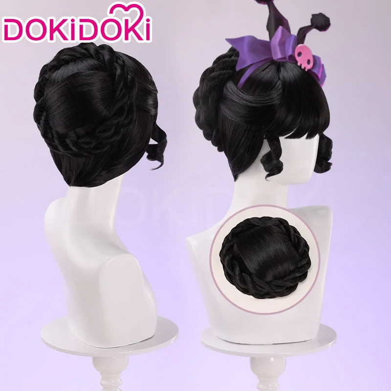 DokiDoki Game Identity V × Sanrio Cosplay Bloody Queen Mary Costume Wig Curly Black Hair