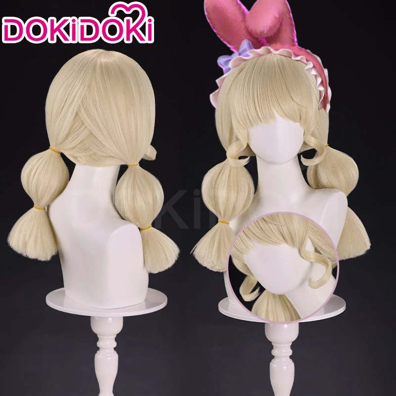 DokiDoki Game Identity V × Sanrio Cosplay Cheerleader Lily Barriere Wig Long Straight Yellow Hair