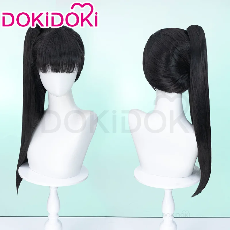 DokiDoki Game Stellar Blade Cosplay Eve Wig Long Straight Black Ponytail Hair Hayato Suo