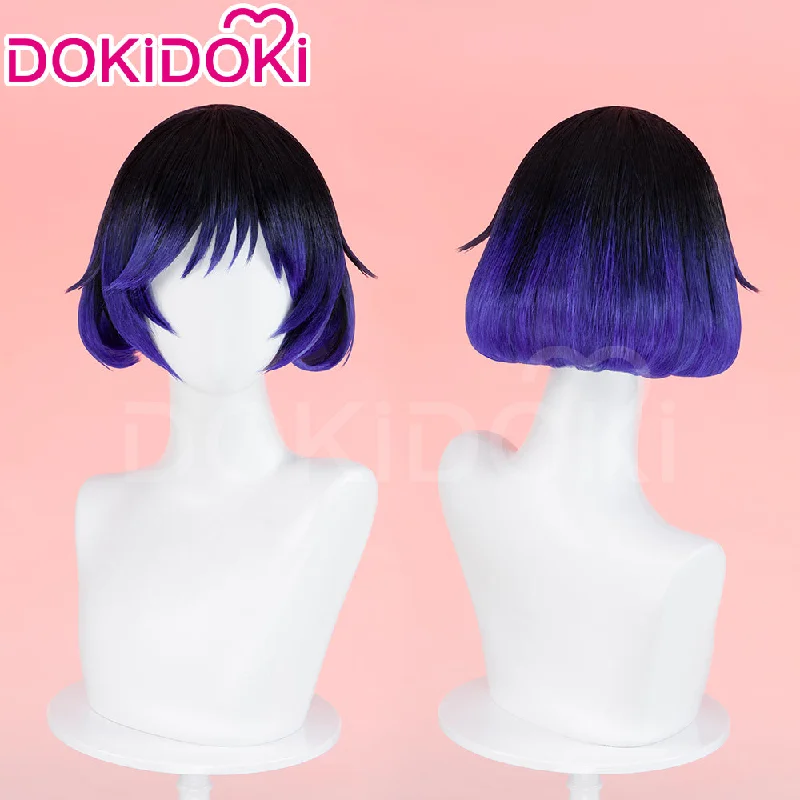 DokiDoki Game Tekken Cosplay Reina Wig Short Straight Purple Hair