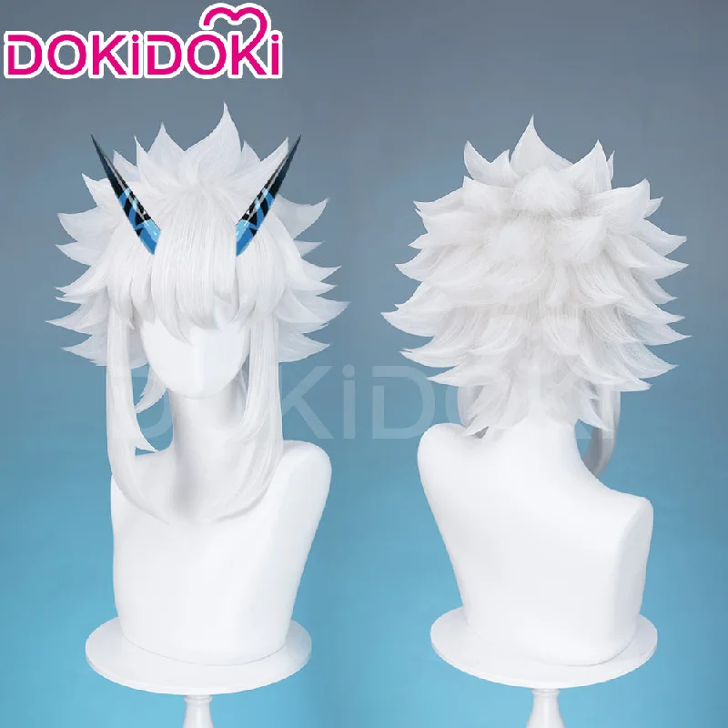 DokiDoki Game Zenless Zone Zero Cosplay Soukaku Wig Short Straight White Hair