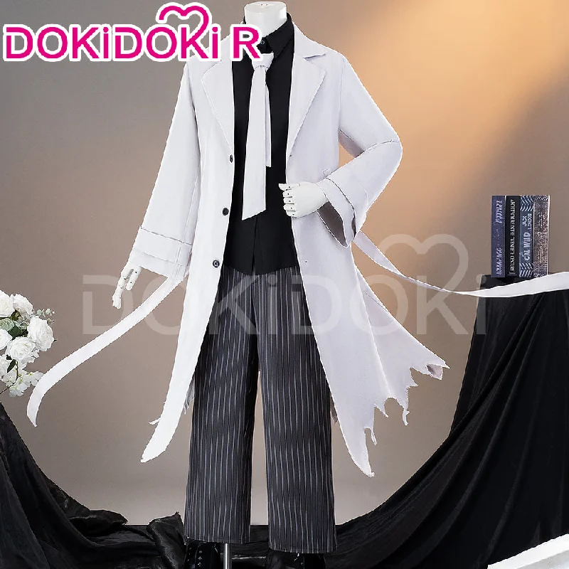 DokiDoki-R Anime BEAST Cosplay Costume White Coat Black Shirt White Necktie