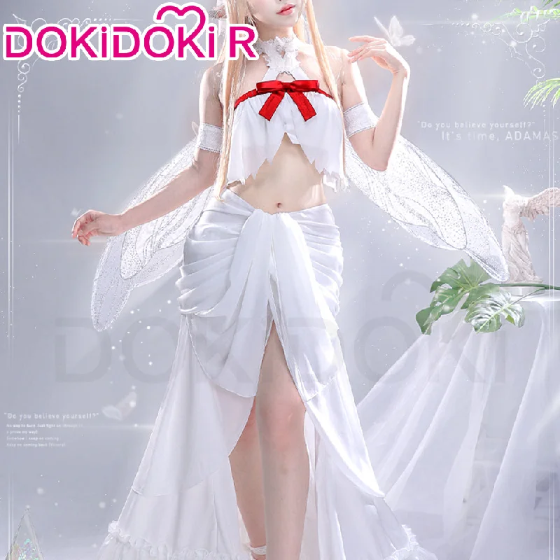 DokiDoki-R Anime Sword Art Online Yuuki Asuna Cosplay Fairy queen  costume