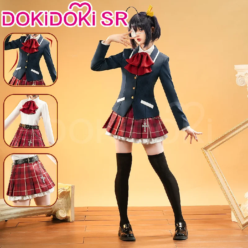 DokiDoki-SR Anime  Love, Chunibyo & Other Delusions Cosplay Takanashi Rikka Costume Uniform