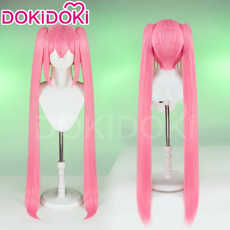 DokiDoki VSINGER Cosplay Sakura Wig Pink Long Twintail