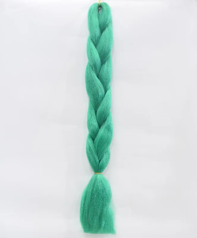 Green braid hair