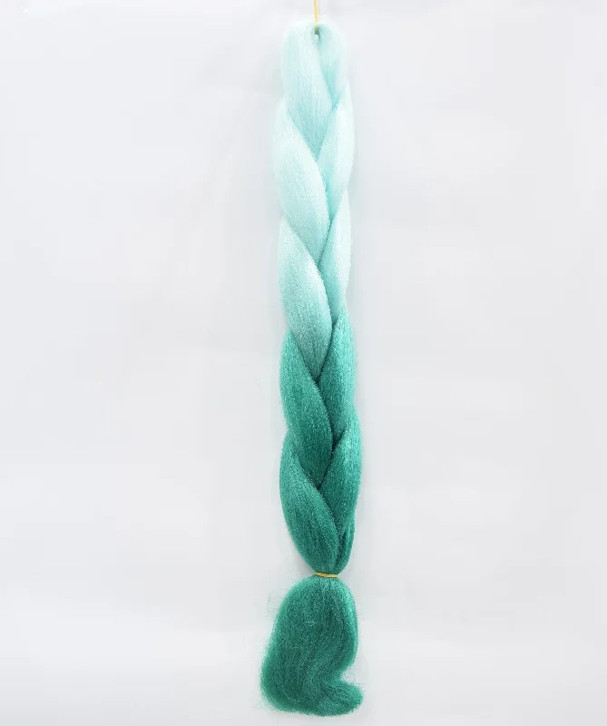 Green Ombre braid hair