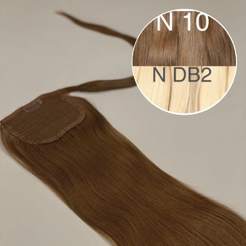 Hair Ponytail Color _10/DB2 GVA hair_One donor line