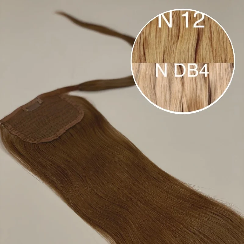 Hair Ponytail Color _12/DB4 GVA hair_One donor line