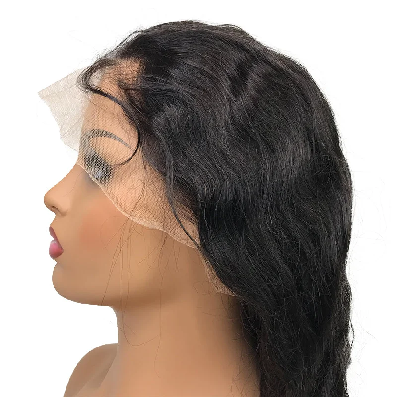 Transparent 8A Malaysian Body Wave Lace Frontal Human Hair Wig