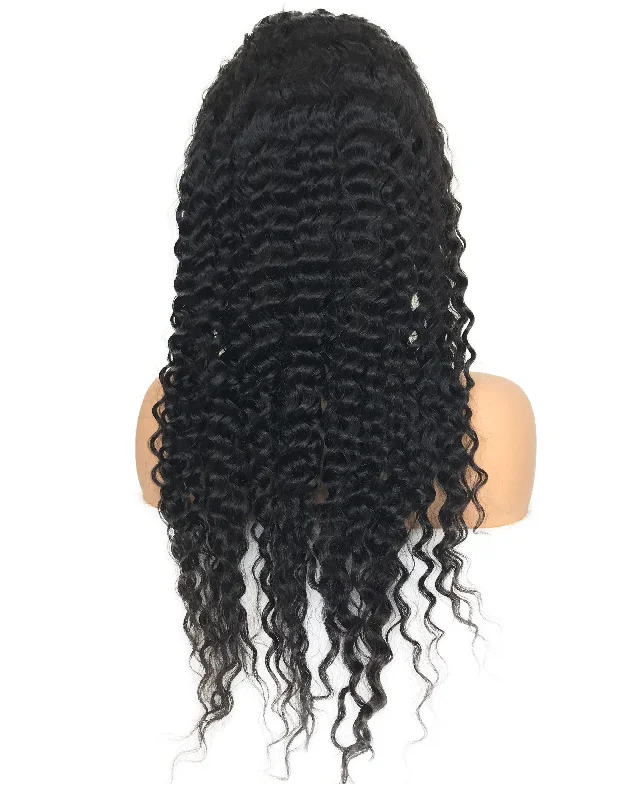 Transparent 8A/5A Malaysian Deep Wave Lace Frontal Human Hair Wig