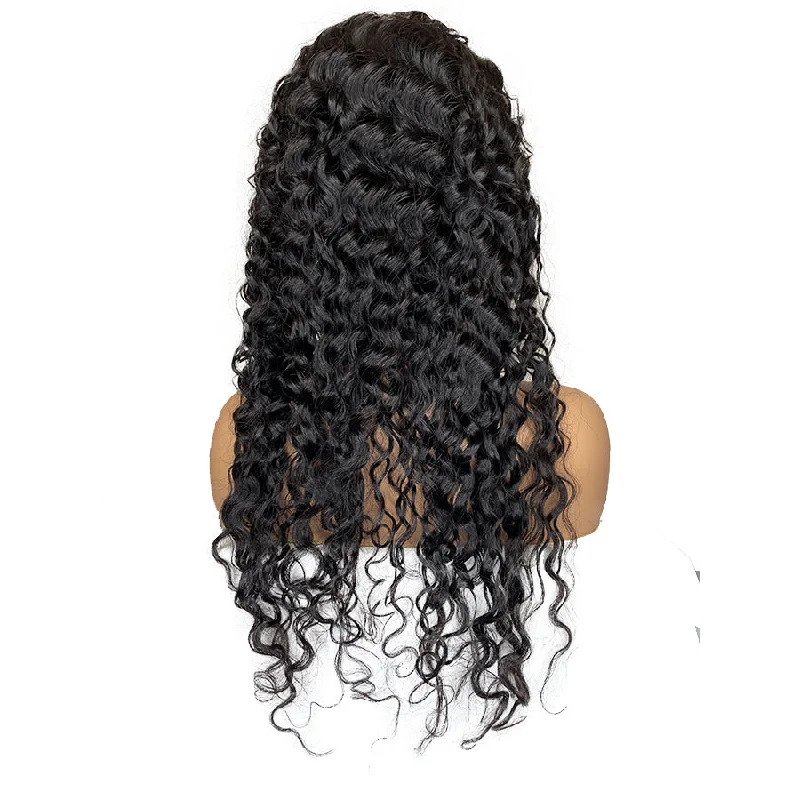 Transparent 8A Malaysian Water Wave Lace Frontal Human Hair Wig