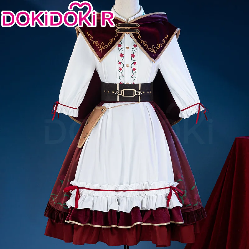 【In Stock】DokiDoki-R Game Project Sekai Colorful Stage! Cosplay Azusawa Kohane Costume Red Dress PJSK