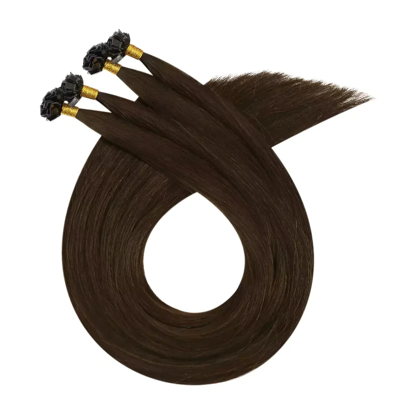 [U-Tip Upgrade] K Tip Hair Professional Virgin Hair Extensions Dark Brown #4