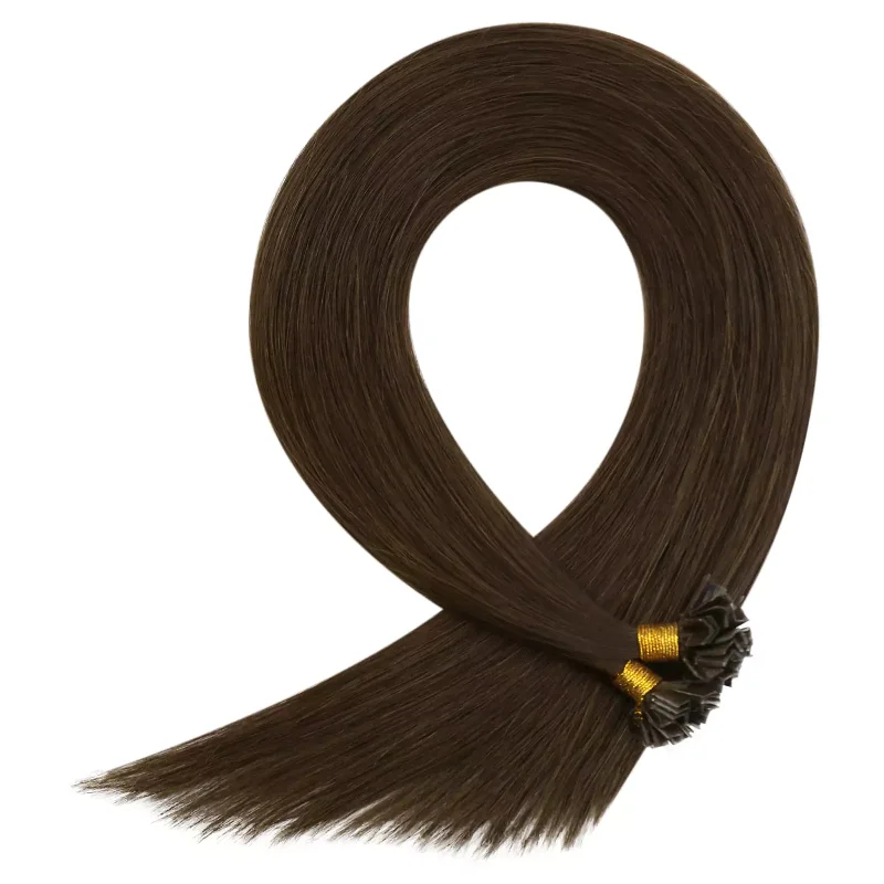 [U-Tip Upgrade] K Tip Hair Professional Virgin Hair Extensions Dark Brown #4