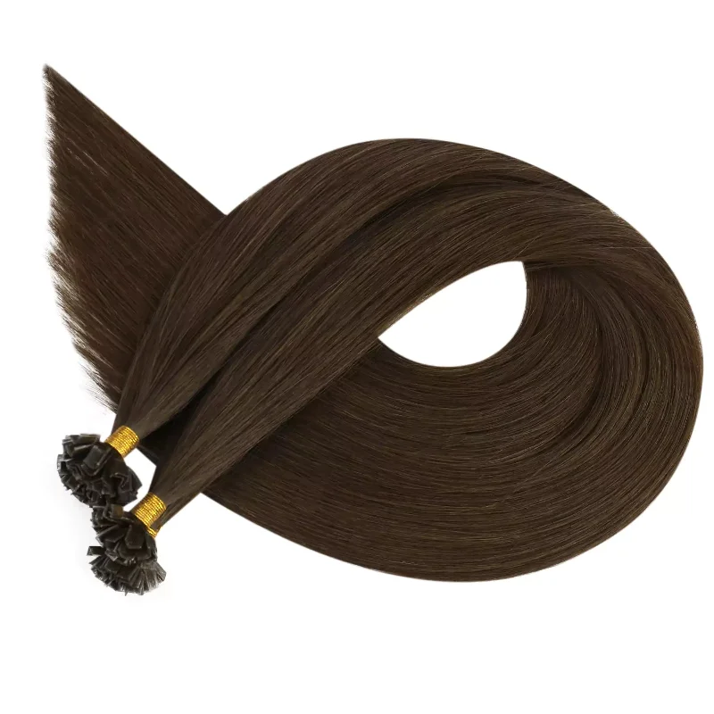 [U-Tip Upgrade] K Tip Hair Professional Virgin Hair Extensions Dark Brown #4