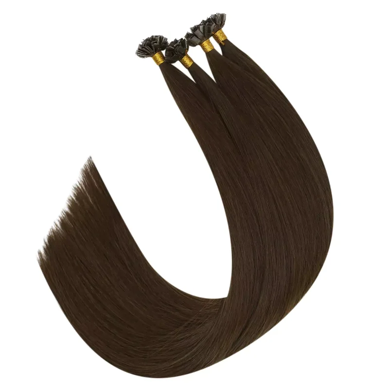 [U-Tip Upgrade] K Tip Hair Professional Virgin Hair Extensions Dark Brown #4