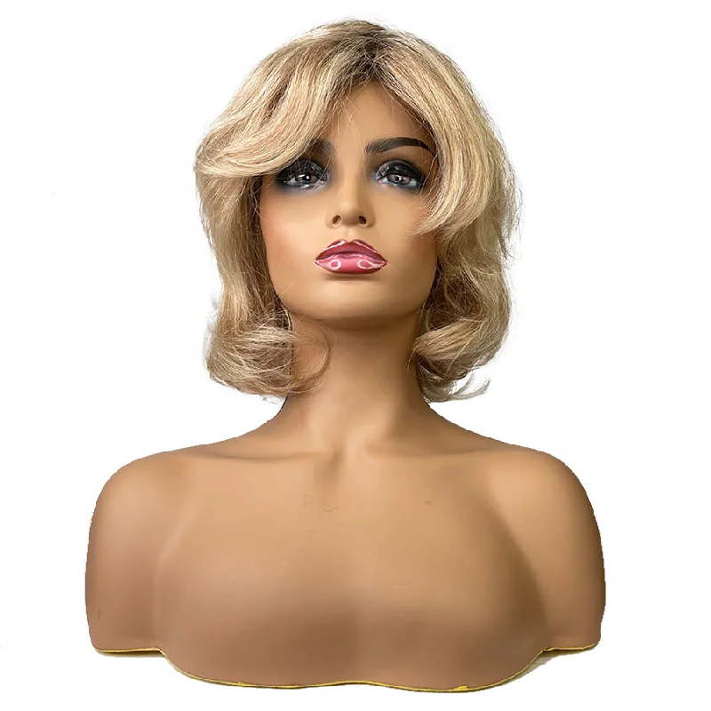 Machine Made Wave Human Hair Wigs #4T12/613