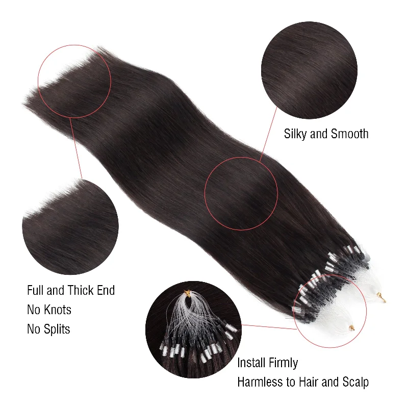 Micro Loop Hair Extensions #1B Off Black