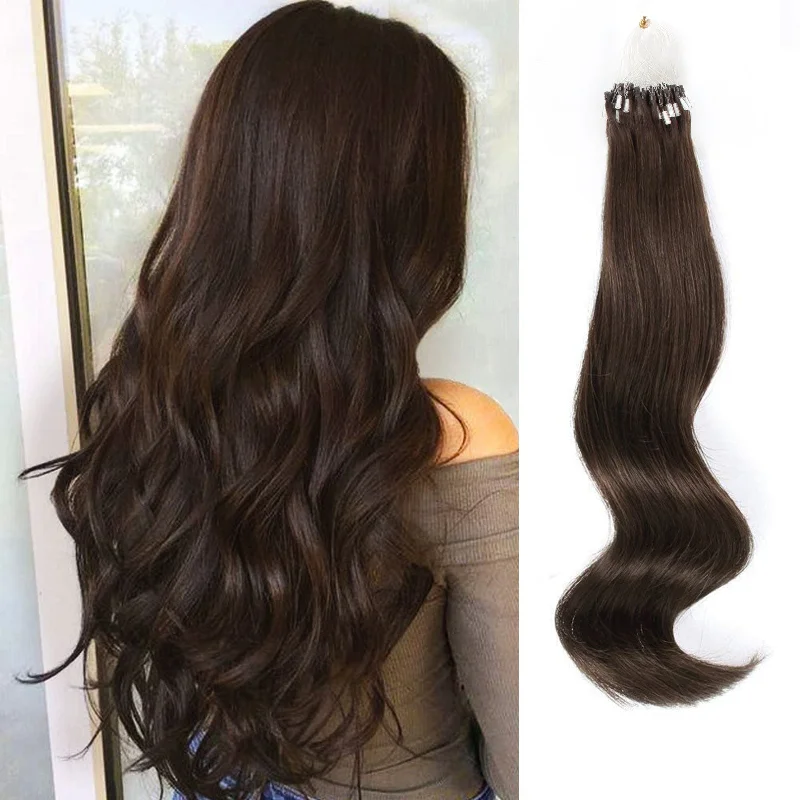 Micro Loop Hair Extensions #4 Chocolate Brown