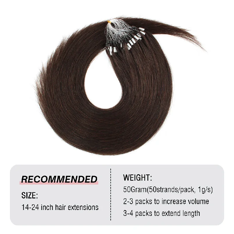 Micro Loop Hair Extensions #4 Chocolate Brown