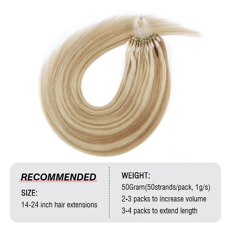 Micro Loop Hair Extensions Highlights P16/22#