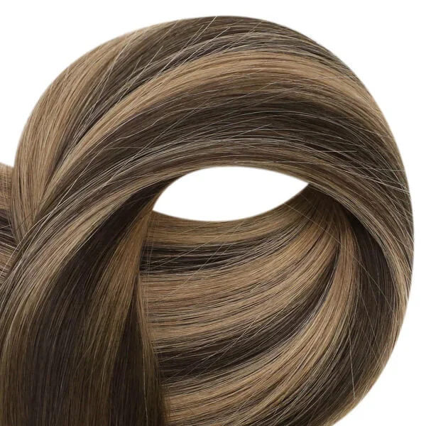 Moresoo Brown Hair Brazilian Tape In Hair Extensions Virgin Human Soft Hair (#BM)