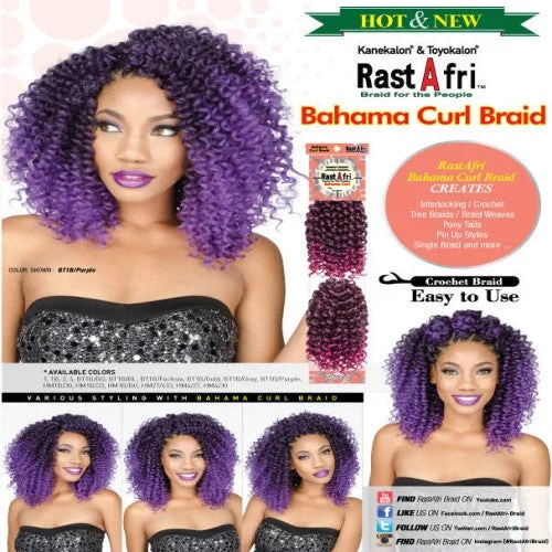 Multi Pack Deals! Bahama Curl Kanekalon and Toyokalon Crochet Braid Hair by RastAfri