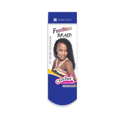 Multi Pack Deals! Bohemian Braid 20"" FreeTress Synthetic Crochet Hair by Shake-N-Go