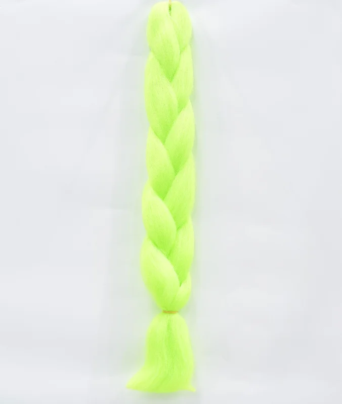 Neon yellow braid hair