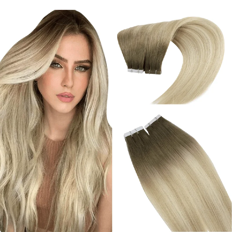 Sunny Hair Virgin Hair Tape in Hair Extensions Balayage Blonde #8/27/60