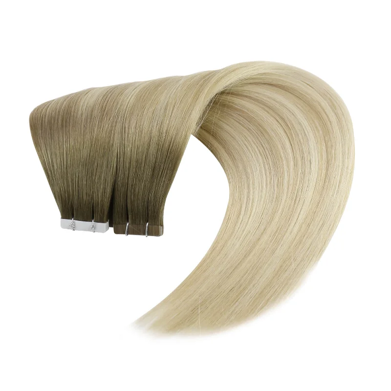 Sunny Hair Virgin Hair Tape in Hair Extensions Balayage Blonde #8/27/60