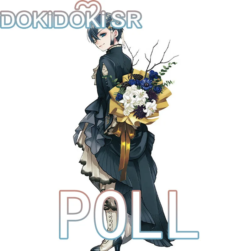 【POLL】$5 Deposit =$10 Coupon DokiDoki-SR Anime Cosplay Black Butler Kuroshitsuji Ciel Phantomhive Costume Oyster Dress