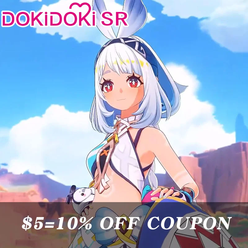 【POLL】$5 Deposit =10% OFF Coupon DokiDoki-SR Game Genshin Impact Cosplay Mualani Costume Natlan