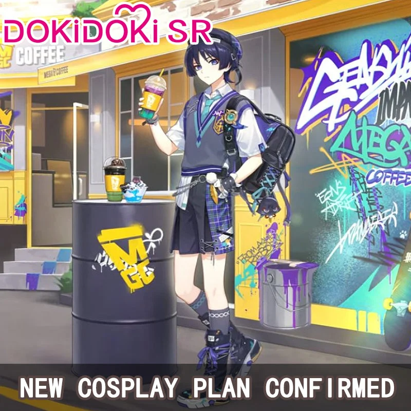 $5 Deposit =10% OFF Coupon DokiDoki-SR Game Genshin Impact × MEGA COFFEE Cosplay Wanderer Costume Scaramouche